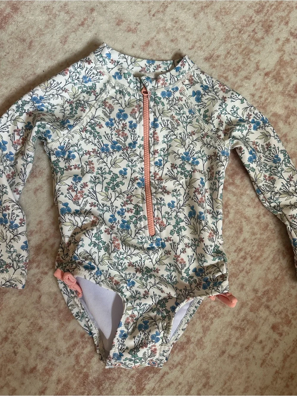 Baby girl floral NEW rash-guard swimsuit 12 month